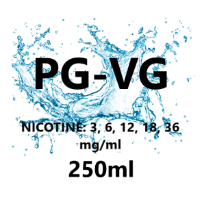 250ml 50PG-50VG nicotinos e-cigaretta alapfolyadék