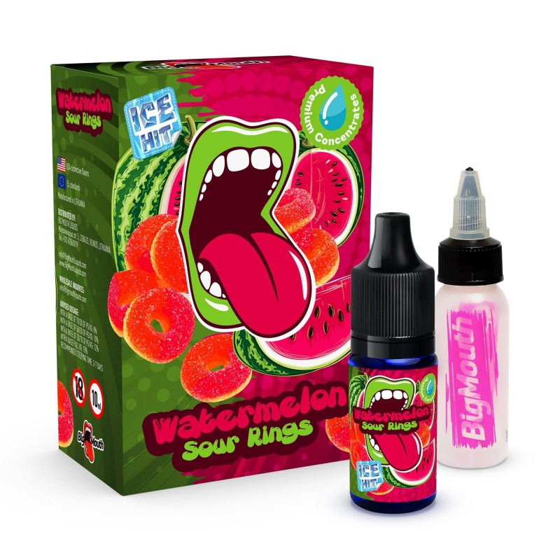 ICE HIT Watermelon Sour Rings - Dinnyés savanyú cukor - Big Mouth e-cigaretta aroma