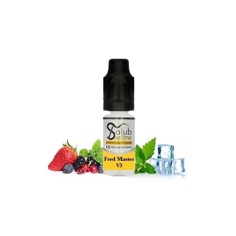 Fred Master V3 - Pirosbogyós gyümölcs, mentol mix Solub e-cigaretta aroma 10ml