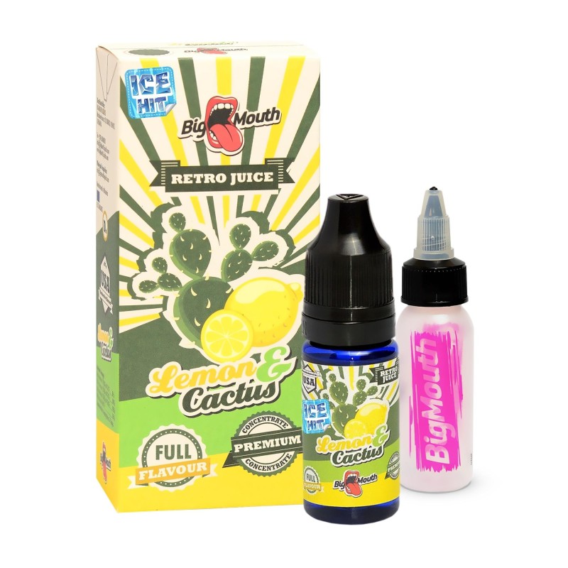 ICE HIT RETRO JUICE LEMON &amp; CACTUS - Citrom, Kaktusz, Menta mix - Big Mouth e-cigaretta aroma 10ml