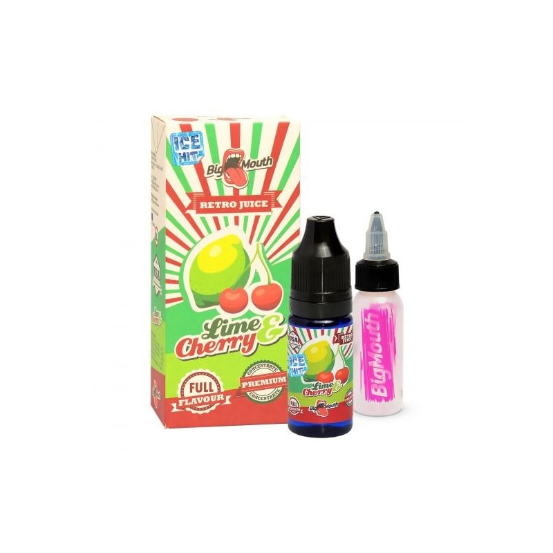 ICE HIT RETRO JUICE LIME &amp; CHERRY - Citrom, Meggy, Menta mix - Big Mouth e-cigaretta aroma 10ml